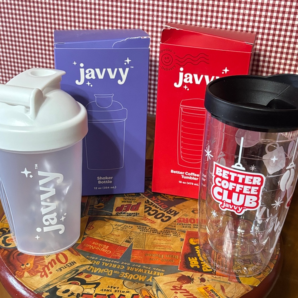 Shaker Bottle and Tumbler Set - White and Red